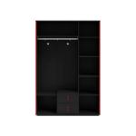 فيونكس دولاب ملابس 3 أبواب أسود وودي