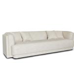 ليكسا كنب قماش كتان بيج 4 مقاعد عرض 270 سم وودي