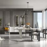 بادوفا طاولة طعام 8 أشخاص بدون كراسي وودي