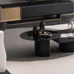 جراند طاولة قهوة بسطح زجاجي وودي