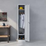 خزانة معدات شخصية 1 باب رمادي وودي