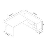 الارا مكتب 200 سم وودي