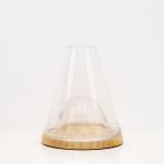 فازة بقاعدة خشبية وودي