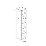 أروبا وحدة أرفف مفتوحة 35 سم وودي