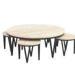 شايني طقم طاولات أرضية للمجالس 5 قطع