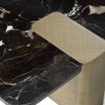 إيلي طاولة وسط بسطح بورسلان أسود وودي