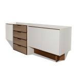 أكورسا كونسول مع مرآة كريمي 4 أدراج وودي