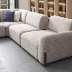 فيولا طقم كنب زاوية بيج وودي