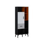 تريند مكتبة كتب أسود-أبيض وودي