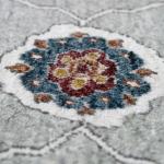 جونا سجاد بلجيكي دائري رمادي بنقوش وزخارف أنيقة