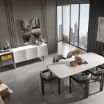 بادوفا كرسي رمادي قماش وودي