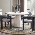 جونا سجاد بلجيكي دائري أزرق بنقوش وزخارف أنيقة