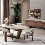 مونا طاولة طعام 240 سم بدون كراسي وودي