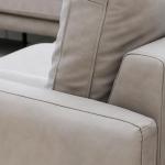 تورينو كنب ثنائي جلد بيج غامق وودي