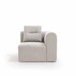 التون طقم كنب زاوية 3 قطع رمادي فاتح وودي