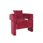 ليكسا كرسي قماش مخمل وودي