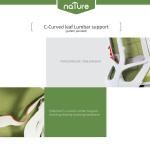 نيتشر كرسي مكتب أسود دوار متحرك بمسند رأس وودي