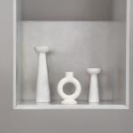 حامل شموع سيراميك كبير وودي