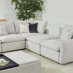 هزال طقم كنب زاوية رمادي وودي