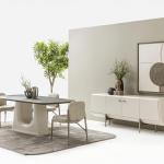 مونجي طاولة طعام 240 سم بدون كراسي وودي