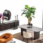 بوليرو كونسول مع مرآه باللون الجوز وودي