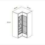 باموكليه دولاب ملابس زاوية وودي