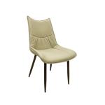 كرسي جلد بيج وودي