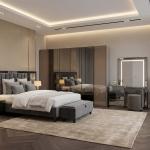 ايلات غرفة نوم 180×200 رمادي 8 قطع وودي