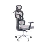 كرسي مكتب مريح شبكي رمادي بمسند ظهر قابل للتعديل وودي