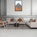 أكورسا كنب 3 مقاعد كريمي 230 سم وودي