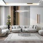 أوزجي سجاد تركي بزخارف شرقية رمادي