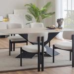 بيلا كرسي أبيض وودي