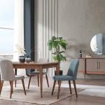 نيو رترو طاولة طعام 8 أشخاص بدون كراسي وودي