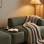 انجيلو كنب زاوية مودرن أخضر وودي