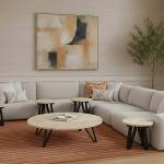 هارموني طقم طاولات أرضية للمجالس 5 قطع