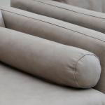 تورينو كنب فردي جلد بيج غامق  وودي