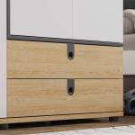 سولد دولاب ملابس 3 أبواب خشبي-أبيض وودي