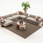 بوليرو طقم كنب زاوية 5 قطع وودي