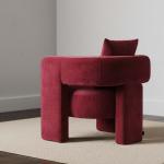 ليكسا كرسي قماش مخمل وودي