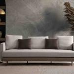 برادا كنب ثلاثي كريمي 240 سم وودي