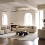 تكساس كنب 2 مقاعد 185 سم بيج وودي