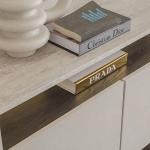 بيلا كونسول مع مرآة كريمي 4 أبواب وودي