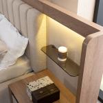 لوجانو غرفة نوم 180 × 200 كريمي 7 قطع وودي