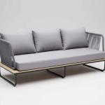 صوفيلا طقم جلسة حدائق 5 قطع رمادي وودي