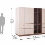 برادا دولاب ملابس 6 أبواب بيج وودي