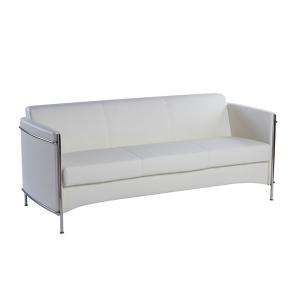 زها كنب مكتبي 3 مقاعد 179 سم ابيض وودي