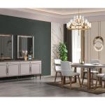 نيو انسي طاولة طعام بدون كراسي وودي