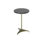 كلير طاولة خدمة بقاعدة معدنية أنيقة - رخام-أسود