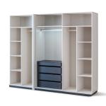 بونتي دولاب ملابس 6 ابواب كريمي وودي