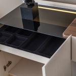 بونتي طقم غرفة نوم 7 قطع كريمي وودي